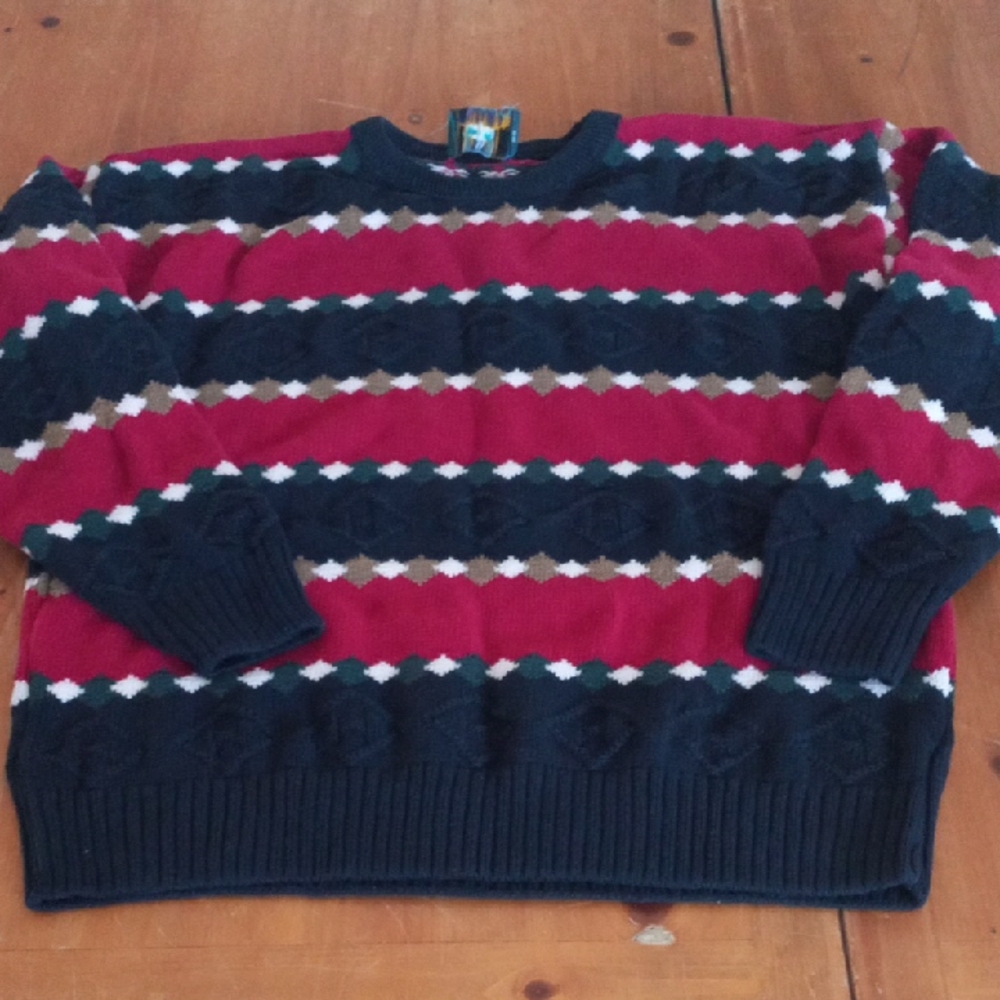 Vintage Jantzen Nautical Men's Crewneck Sweater Size Large